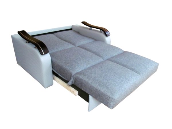 Sofa 2 osobowa z drewnem - obrazek 2